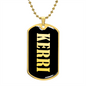 Kerri v02 - 18k Gold Finished Luxury Dog Tag Necklace