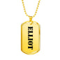 Elliot - 18k Gold Finished Luxury Dog Tag Necklace