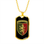 24th Mechanized Brigade (Ukraine) v3 - 18k Gold Finished Luxury Dog Tag Necklace