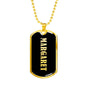 Margaret v02 - 18k Gold Finished Luxury Dog Tag Necklace