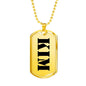 Kim - 18k Gold Finished Luxury Dog Tag Necklace