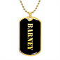 Barney v2 - 18k Gold Finished Luxury Dog Tag Necklace