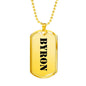 Byron - 18k Gold Finished Luxury Dog Tag Necklace