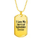 Love My American Staffordshire Terrier - 18k Gold Finished Luxury Dog Tag Necklace