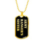 Army Ranger's Sister v2 - 18k Gold Finished Luxury Dog Tag Necklace