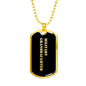 Military Granddaughter v2 - 18k Gold Finished Luxury Dog Tag Necklace
