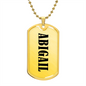 Abigail v01 - 18k Gold Finished Luxury Dog Tag Necklace