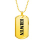 Erwin - 18k Gold Finished Luxury Dog Tag Necklace