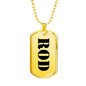Rod - 18k Gold Finished Luxury Dog Tag Necklace