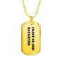 Coast Guard Daughter - 18k Gold Finished Luxury Dog Tag Necklace