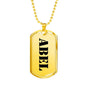Abel - 18k Gold Finished Luxury Dog Tag Necklace