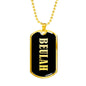 Beulah v02 - 18k Gold Finished Luxury Dog Tag Necklace