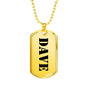 Dave - 18k Gold Finished Luxury Dog Tag Necklace