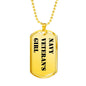 Navy Veteran's Girl - 18k Gold Finished Luxury Dog Tag Necklace