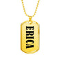 Erica v01 - 18k Gold Finished Luxury Dog Tag Necklace