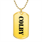 Colby - 18k Gold Finished Luxury Dog Tag Necklace