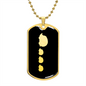 Mama Hedgehog With 3 Hoglets v2 - 18k Gold Finished Luxury Dog Tag Necklace