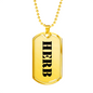 Herb - 18k Gold Finished Luxury Dog Tag Necklace