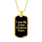 Love My German Wirehaired Pointer v2 - 18k Gold Finished Luxury Dog Tag Necklace