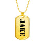 Jake - 18k Gold Finished Luxury Dog Tag Necklace