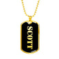 Scott v2 - 18k Gold Finished Luxury Dog Tag Necklace