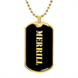 Merrill v2 - 18k Gold Finished Luxury Dog Tag Necklace