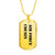 Air Force Cousin - 18k Gold Finished Luxury Dog Tag Necklace
