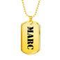 Marc - 18k Gold Finished Luxury Dog Tag Necklace