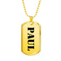 Paul - 18k Gold Finished Luxury Dog Tag Necklace