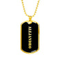 Alejandro v2 - 18k Gold Finished Luxury Dog Tag Necklace