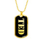 Ted v2 - 18k Gold Finished Luxury Dog Tag Necklace