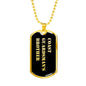Coast Guardsman's Brother v2 - 18k Gold Finished Luxury Dog Tag Necklace