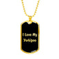 Love My Yorkipoo v5 - 18k Gold Finished Luxury Dog Tag Necklace