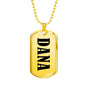 Dana v01 - 18k Gold Finished Luxury Dog Tag Necklace