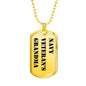Navy Veteran's Grandma - 18k Gold Finished Luxury Dog Tag Necklace