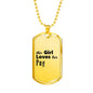 Pug - 18k Gold Finished Luxury Dog Tag Necklace
