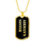 Airman's Sister v2 - 18k Gold Finished Luxury Dog Tag Necklace