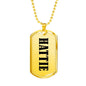 Hattie v01 - 18k Gold Finished Luxury Dog Tag Necklace