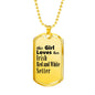 Irish Red and White Setter - 18k Gold Finished Luxury Dog Tag Necklace