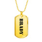 Brady - 18k Gold Finished Luxury Dog Tag Necklace