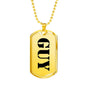 Guy - 18k Gold Finished Luxury Dog Tag Necklace