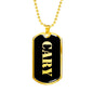 Cary v2 - 18k Gold Finished Luxury Dog Tag Necklace