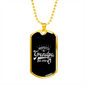 Promoted To Grandpa 2018 - 18k Gold Finished Luxury Dog Tag Necklace