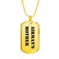 Airman's Mother - 18k Gold Finished Luxury Dog Tag Necklace