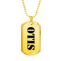 Otis - 18k Gold Finished Luxury Dog Tag Necklace