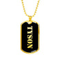Tyson v2 - 18k Gold Finished Luxury Dog Tag Necklace