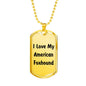 Love My American Foxhound v4 - 18k Gold Finished Luxury Dog Tag Necklace