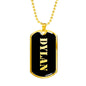 Dylan v2 - 18k Gold Finished Luxury Dog Tag Necklace