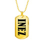 Inez v01 - 18k Gold Finished Luxury Dog Tag Necklace