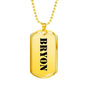 Bryon - 18k Gold Finished Luxury Dog Tag Necklace